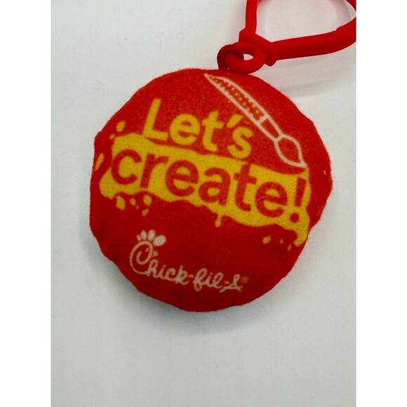 Chick-fil-A Keychain Plush Chikin - A Work of Art Cow Artist - Picture 4 of 6